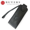 【中古】 ハンティングワールド ポーチ PVC レザー ブラック ゴールド金具 マルチケース 小物入れ メンズ 男性 HUNTING WORLD
