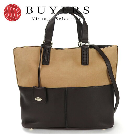 【中古】 トッズ 2wayハンドバッグ ショルダー レザー 革 ベージュ ダークブラウン カジュアル レディース 女性 TOD'S hand bag shoulder leather beige brown 【中古】 トッズ 2wayハンドバッグ ショルダー レザー 革 ベージュ ダークブラウン カジュアル レディース 女性 TOD'S hand bag shoulder leather beige brown