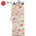 【中古】 浴衣 未使用展示品 綿 ベージュ系 赤 金魚 波紋 大人可愛い 和装 呉服 和服 きもの レディース 女性