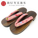 【10%OFF!!楽天スーパーSALE!!】【中古】 下駄 未使用展示品 フリーサイズ ポリエステル 桐 ピンク系 マルチカラー 茶 浴衣用 古典桜 かわいい ...