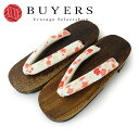 【最大30%OFFセール!】【中古】 下駄 未使用展示品 フリーサイズ ポリエステル 桐 白 ピンク系 浴衣用 桜柄 かわいい 和装 呉服 和服 きもの レディース 女性