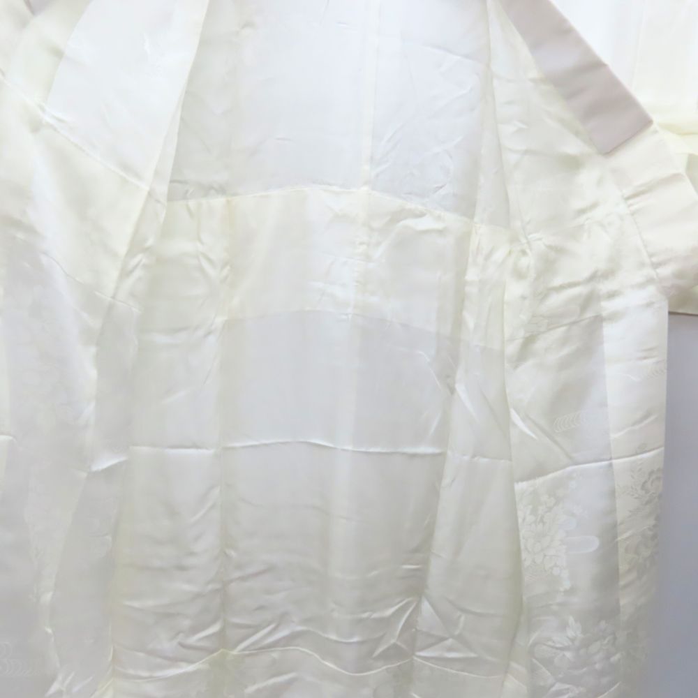 【20%OFF!!楽天スーパーSALE!!】【中古】 襦袢 長襦袢 正絹 白色 花柄 しつけ糸あり 和装 呉服 和服 きもの レディース 女性