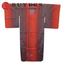 【中古】 雨コート 仕付け糸あり 正絹 ピンク グレー系 パープル グラデーション 蝶 和装 呉服 和服 きもの レディース 女性