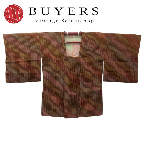 【中古】 道行・道中 道行コート 正絹 ブラウン系 ピンク系 くすみカラー おしゃれ モダン 和装 呉服 和服 きもの レディース 女性 【中古】 道行・道中 道行コート 正絹 ブラウン系 ピンク系 くすみカラー おしゃれ モダン 和装 呉服 和服 きもの レディース 女性