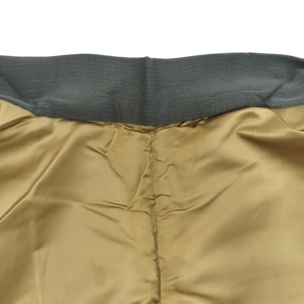 【中古】 羽織 正絹 カーキ しつけ糸あり 和装 呉服 和服 きもの メンズ 男性