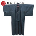 【中古】 男着物 大島紬 正絹 ネイビー 和装 呉服 和服 きもの メンズ 男性