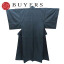 【中古】 男着物 大島紬 正絹 ネイビー 和装 呉服 和服 きもの メンズ 男性