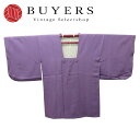 【中古】 道行・道中 道行コート 正絹 パープル系 モダン おしゃれ 和装 呉服 和服 きもの レディース 女性