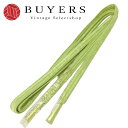 【中古】 帯締め 平組紐 正絹(金銀糸除く) 若草色 グリーン系 単色 モダン 小物 和装 呉服 和服 きもの レディース 女性