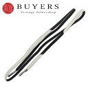 【中古】 帯締め 平組紐 正絹(金銀糸除く) シルバー ブラック お洒落 メタリック 小物 和装 呉服 和服 きもの レディース 女性