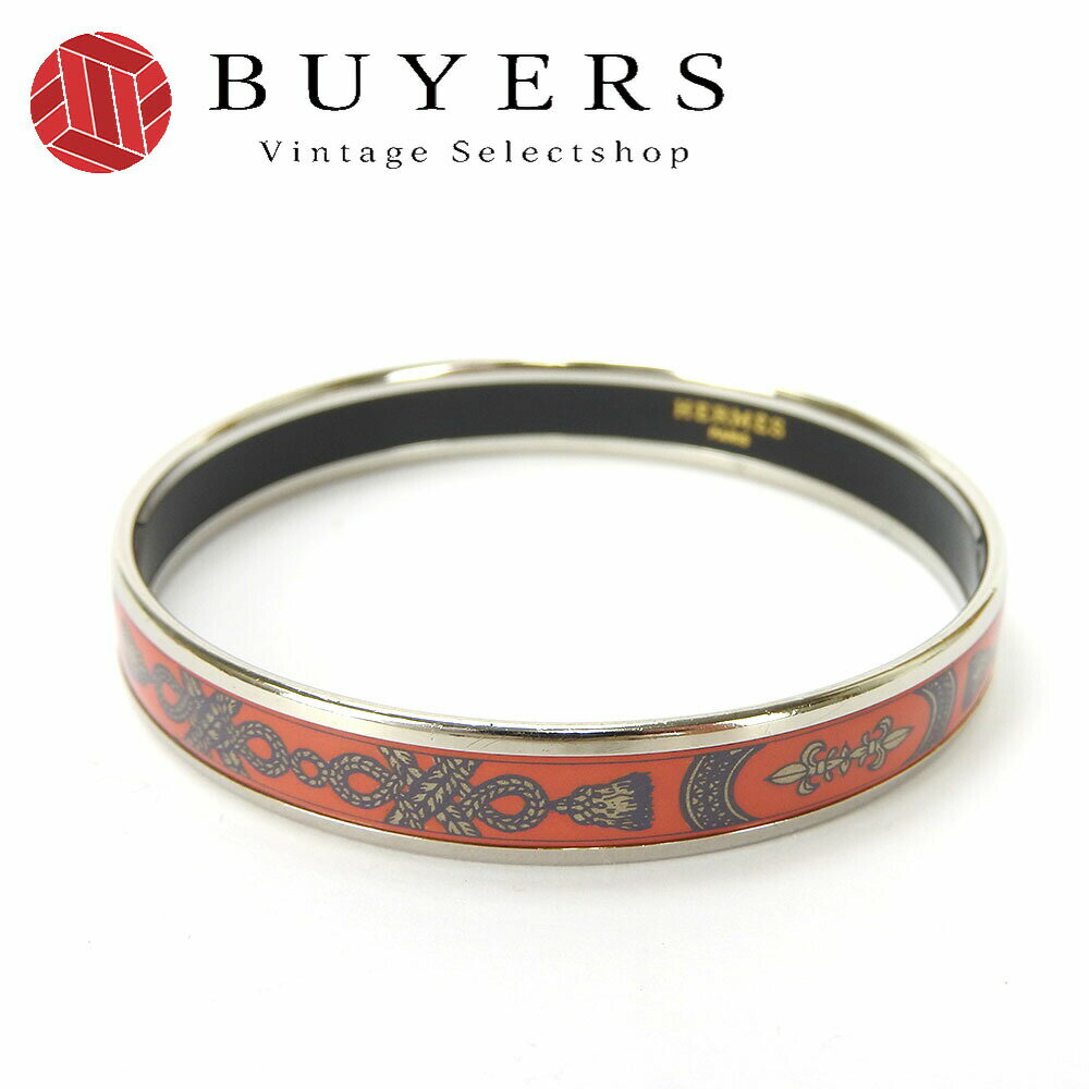 【10%OFF!!楽天スーパーSALE!!】【中古】エルメス エマイユ バングル ブレスレット アクセサリー 小物 七宝焼き シルバー レッド メッキ レディース 女性 hermes bangle accessories silver redのサムネイル
