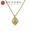 【中古】クリスチャンディオール ネックレス 麦わら帽子 ハット ゴールド GP メッキ アクセサリー レディース 女性 Christian Dior accessory necklace