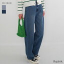 ハイウエストルーズシルエットデニム Rashik レディース ボトム ボトムス デニム ジーンズ ロングシーズン フリンジ 切りっぱなし カジュアル 大人 きれ...
