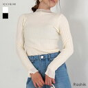 レディース ニット リブニット リブ シアー フレアスリーブ レース チュール オーガンジー 長袖 きれいめ カジュアル 上品 大人 春 夏 Rashik キャンディレースプリーツニット