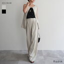 レディース セットアップ ベスト ジレ ノースリーブ トップス パンツ ストレート 上品 きれいめ 大人 カジュアル シンプル リネン 春夏 夏 夏秋 晩夏初秋...