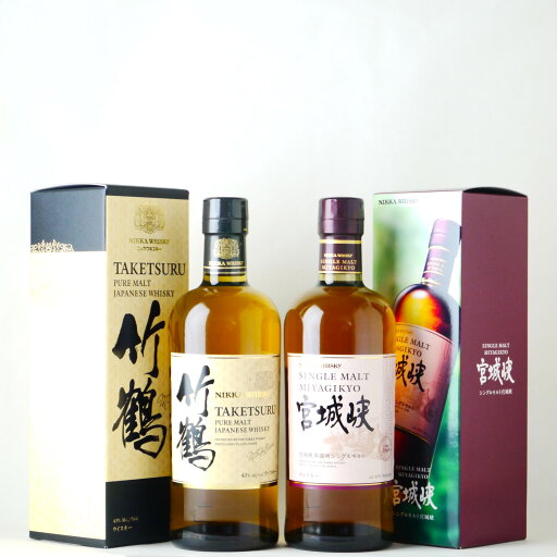 ニッカ 竹鶴 ピュアモルト / ニッカ シングルモルト 宮城峡 700ml × 2本【 カートン入り・2本セット 】 ニッカ 竹鶴 ピュアモルト / ニッカ シングルモルト 宮城峡 700ml × 2本【 カートン入り・2本セット 】