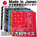 日本製国産大きいバンダナ 【C5】 綿コットン100% 大判ビッグサイズ ペイズリー ペーズリー BIG 大きめ 三角巾 ハンカチ 男女兼用 赤 白 ホワイト ...
