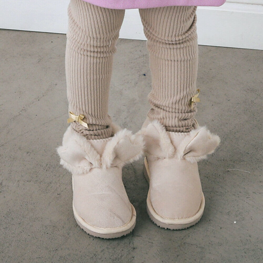 SLAP SLIP（スラップスリップ）「アニマルフワフワウサギ耳付ムートンブーツ(14~18cm)」子供服 子ども服 男の子 女の子のサムネイル