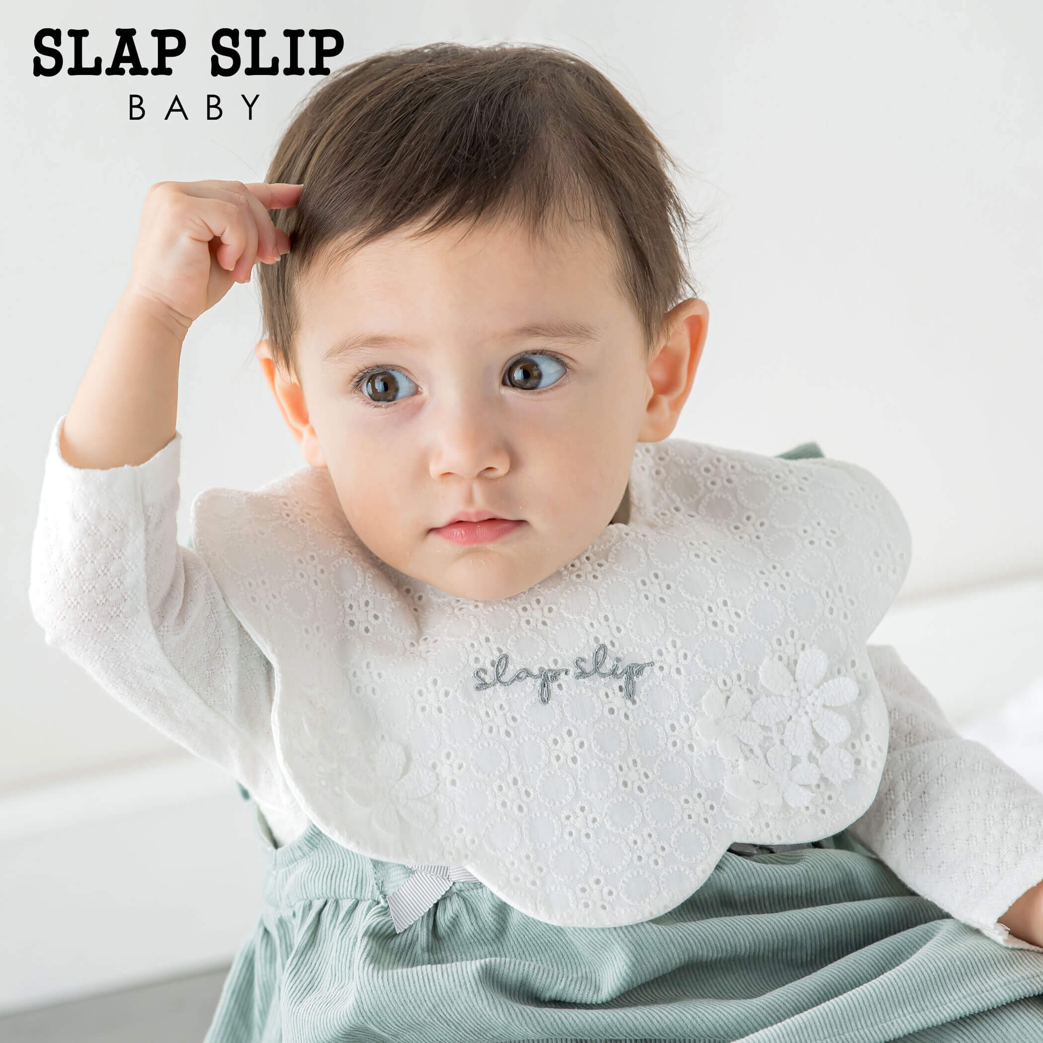 【50％OFF/セール】SLAP SLIP BABY（スラップスリップベビー）「フラワーモチーフスタイベビー」子供服 子ども服 男の子 女の子