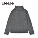 【半額】BeBe ラメニット リブ タートルネック (100~150cm) 子供服 女の子 キッズ ギフト ブランド プレゼント ニット トップス 秋冬 秋 冬...