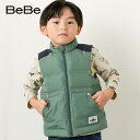 【30%OFFセール】BeBe べべ マットタフタダウンベスト 90~150cm 子供服 子ども服 男の子 女の子 ブラックフライデー