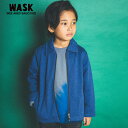 WASK（ワスク）「【お揃い】音波柄ビッグカラーニットジャガードジャケット(100~160cm)」子供服 子ども服 男の子 女の子