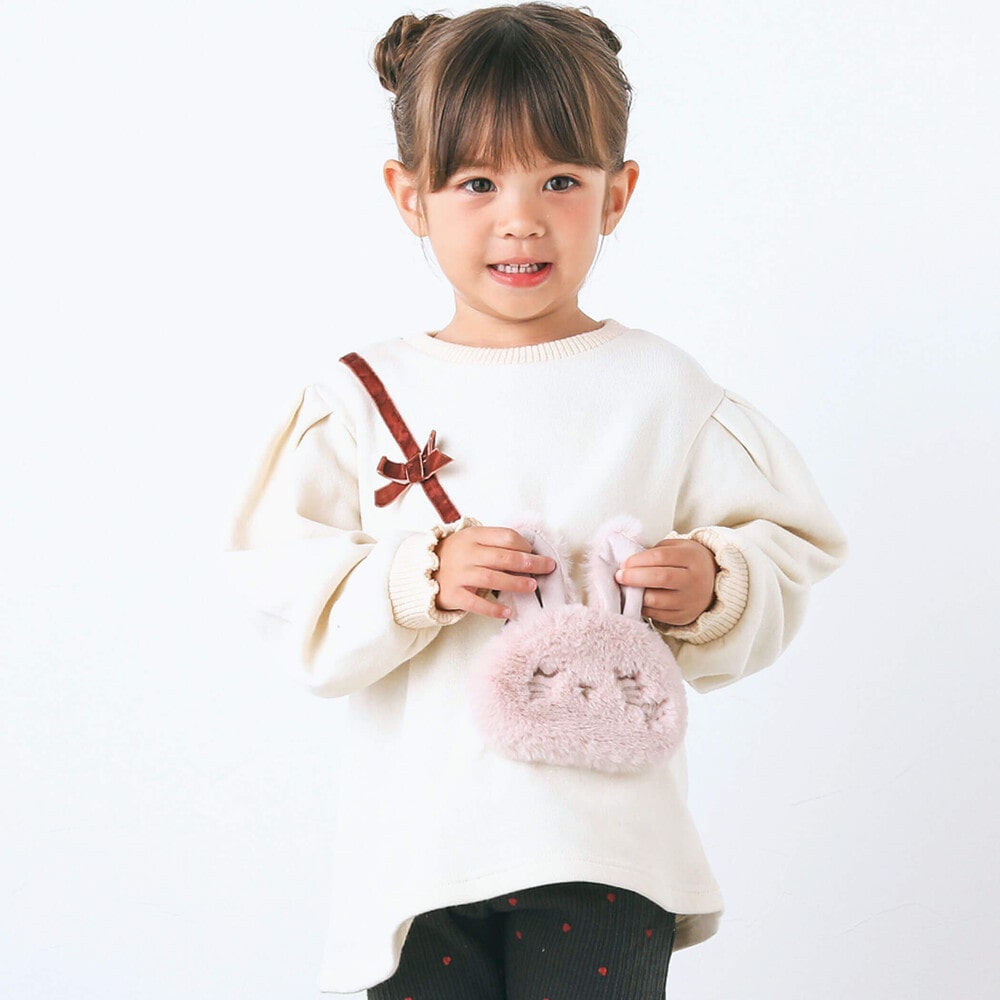 【30%OFF】【セール】【ポイントUP】SLAP SLIP（スラップスリップ）「アニマルネコウサギファーポシェットトレーナー(80~130cm)」子供服 子ども服 男の子 女の子のサムネイル