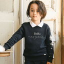 【20％OFf】【セール】BeBe（べべ）「ロゴ刺しゅう襟付きトレーナー(100~150cm)」子供服 子ども服 男の子 女の子