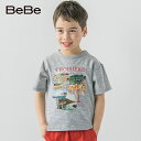 BeBe「スラブ天竺フォトプリントTシャツ(90~150cm)」子供服 子ども服 男の子 女の子