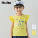 【60 OFFセール】BeBe（べべ）「テニスプリントバッククロスTシャツ(90~150cm)」子供服 子ども服 男の子 女の子