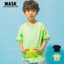 WASK（ワスク）「袖レイヤード風メッシュポケットBIGTシャツ(100~160cm)」子供服 子ども服 男の子 女の子