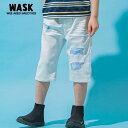 WASK「6分丈ダメージ加工ペイズリーデニムパンツ(100~160cm)」子供服 子ども服 男の子 女の子