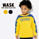 【半額】WASK バイカラー ロゴパッチ 天竺 Tシャツ (100~160cm) 子供服 子ども服 男の子 キッズ ギフト ブランド プレゼント 秋冬 冬 高級...