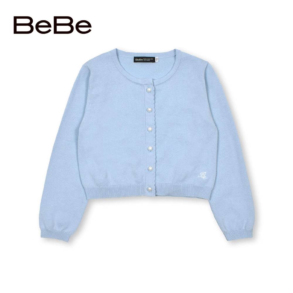 【10％OFFタイムセール】BeBe（べべ） パールボタン カーディガン (90~150cm) 子供 ...