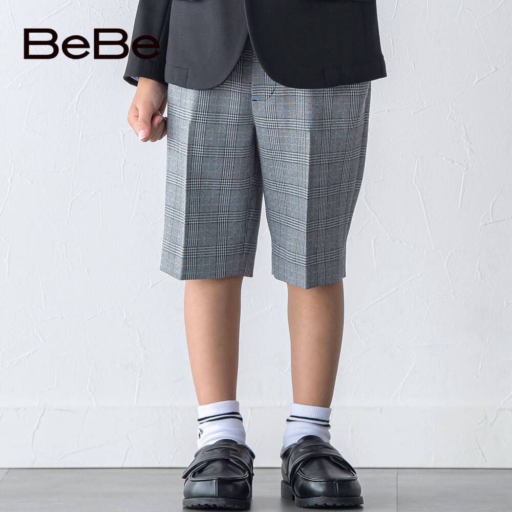 BeBe（べべ） グレンチェック ハーフパンツ (90~130cm) 子供服 子ども服 男の子 90