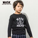 WASK（ワスク）「接結天竺アメカジロゴTシャツ(100~160cm)」子供服 子ども服 男の子 女の子 100 110 120 130 140 150 160 長袖Tシャツ ロンT Tシャツ ブランド