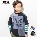 【10％OFFタイムセール】WASK（ワスク）「ダンガリーパッチTシャツ＋ボーダーロンTセット(10 ...