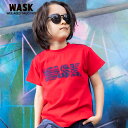 WASK（ワスク）「BMXフロッキープリントバイカラー天竺Tシャツ(100~160cm)」子供服 子ども服 男の子 女の子 100 110 120 130 140 150 160 トップス Tシャツ 半袖 キッズ ギフト ブランド