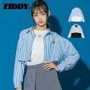 【15％OFFタイムセール】ZIDDY（ジディー）「【 ニコ☆プチ 掲載 】ストライプシャツ＆ロゴ刺 ...