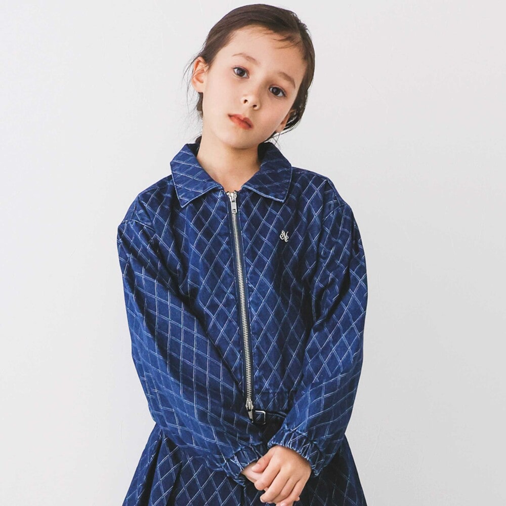 ＼最大20％OFFクーポン／【半額】nexchic 【お揃い】デニムツイルファスナー付きジャケット(110~150cm) 子供服 子ども服 女の子 キッズ ギフト ブランド プレゼント 110 120 130 140 150 通園 通学 かっこいい おしゃれ カジュアル 春物 春服 修学旅行 お出かけ 可愛い かわ 2