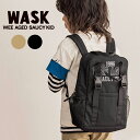 WASK カレッジロゴプリントテープリュック(M~L) 子供服 子ども服 男の子 キッズ ギフト ブランド プレゼント M L カバン リュックサック バックパ...