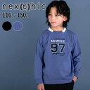 【半額】nexchic ロゴバッチ天竺長袖Tシャツ(110~150cm) 子供服 子ども服 男の子 キッズ ギフト ブランド プレゼント 110 120 130...