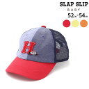 【7/14 9:59まで半額】SLAP SLIP アルファベットロゴ バイカラー メッシュ キャップ (52~54cm) 帽子 子供用 男の子 キッズ ギフト ...