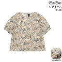 BeBe 【DEVEAUX】レディース水彩風花柄ブラウス(Free) 子供服 子ども服 女の子 キッズ ギフト ブランド プレゼント お揃い 大人 ペアルック ...