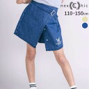 【7/14 9:59まで半額】nexchic デニムツイル巻スカート風スカパン(110~150cm) 子供服 子ども服 女の子 キッズ ギフト ブランド プレゼ...