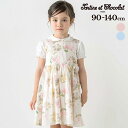 Tartine et Chocolat 【日本製】【お揃い】リバティMARINA'S MEADOW(マリナズ・メドゥ)ノースリーブリボンワンピース(90~140...