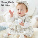 Tartine et Chocolat 【お揃い】すみれ花プリントはしごレースブルマ付きワンピースベビー(70~90cm) 子供服 子ども服 女の子 キッズ ギフト ブランド プレゼント 秋新作 秋服 帰省 プレゼント ギフト 出産祝い 花柄 くすみカラー 70 80 90 保育園 お出かけ