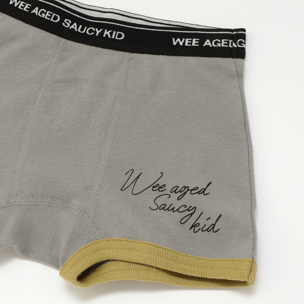 WASK 無地＆ロゴ柄2Pショーツ(100~160cm) 子供服 子ども服 男の子 キッズ ギフト ブランド プレゼント アンダーウェア パンツ 2点セット キッズ服 小学生 アメカジ 高学年 冬服 冬物 通学 お出かけ 100cm 110cm 120cm 130cm 140cm 150cm 160cm 3