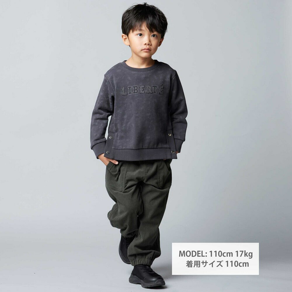 【半額】BeBe ムラ染めサイドスナップロゴパ...の紹介画像2