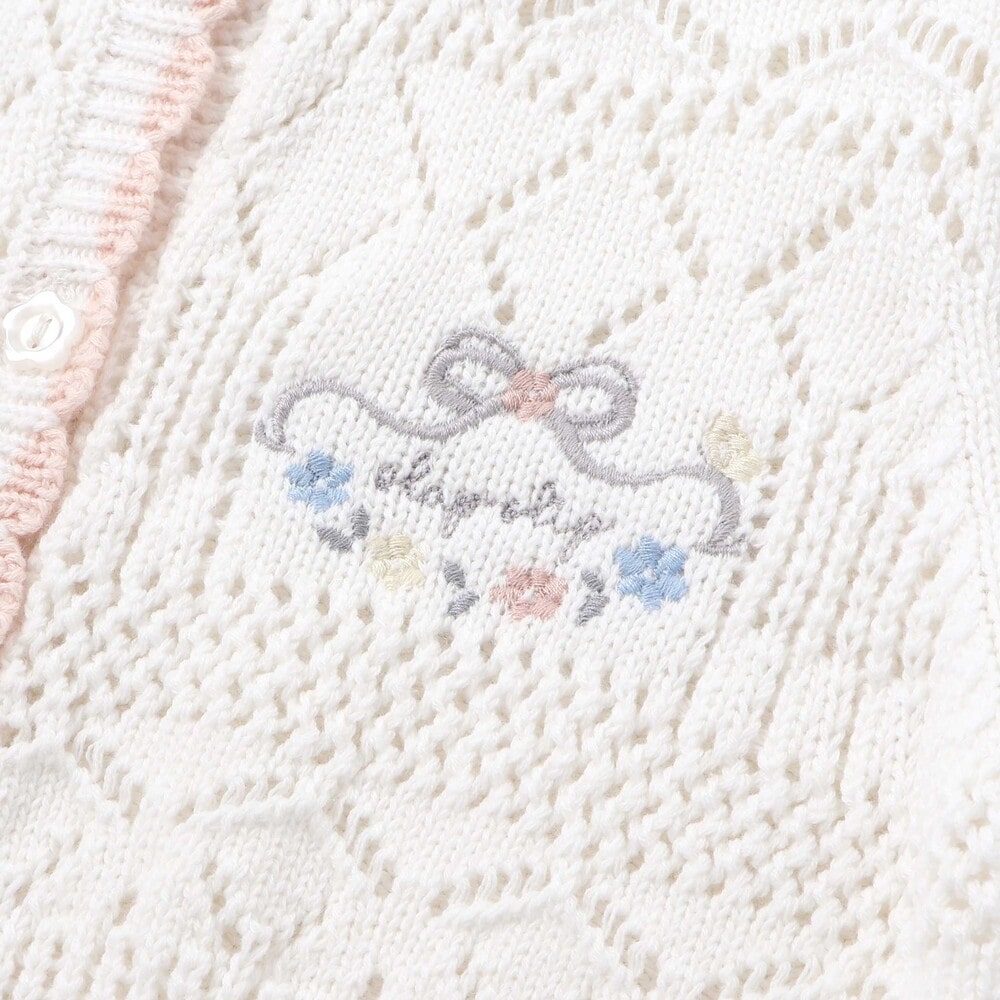 【最大20%OFFクーポン】【20%OFF】SLAP SLIP BABY レース編みモチーフ刺しゅうニッ...